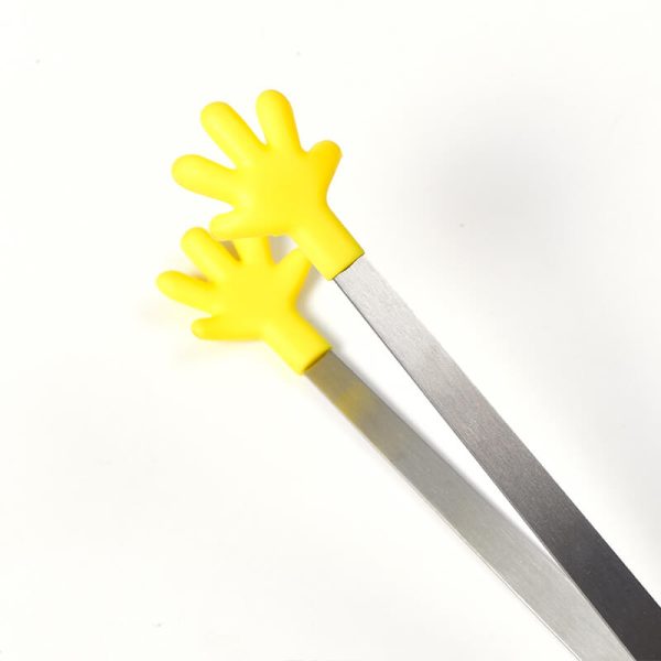 5.5in Hand Shape Silicone Tongs Mini Small for Tiny Kitchen