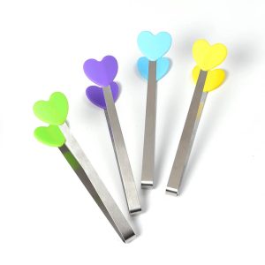 5.5in Mini Silicone Tong Heart Shape for Kids