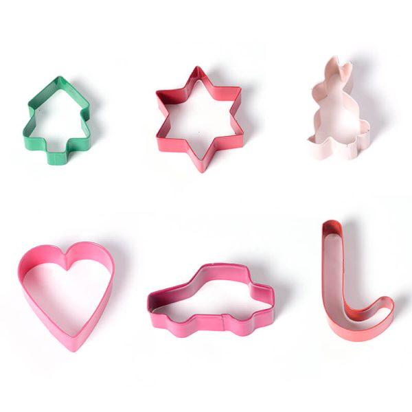 Cookie Cutter Set Stainless steel in Colorful Coating