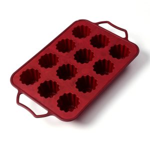 Silicone Mini Fluted Cake Pan Cupcake Molds for Private labels