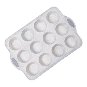12-Cup Silicone Muffin Tray Nonstick wiht Metal Structure -13inch