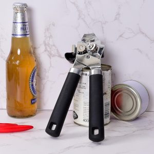 Handhelp Can Opener with Magnet Non-slip TPR+ABS Handle