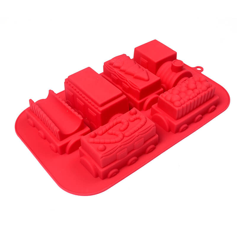 Unique Train Shape Chocolate Candy Silicone Baking Molds