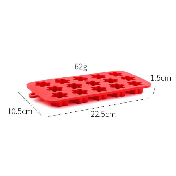 Christmas Snow Shape Ice Cube Mold Silicone 15in1