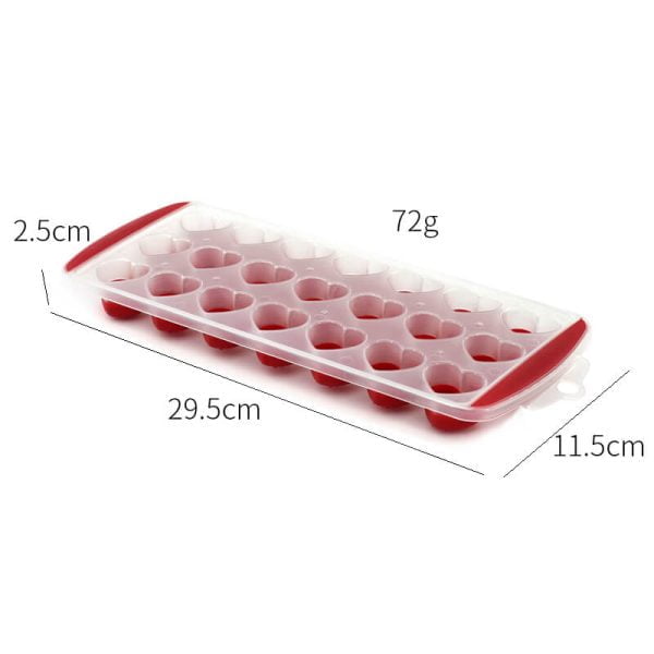 Heart Shaped Ice Cubes Mold Easy-Release 21in1