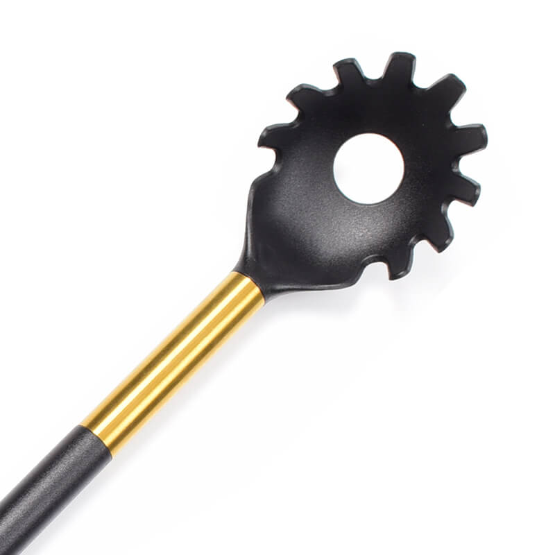 Nylon Pasta Serving Fork with Gold Black Handle