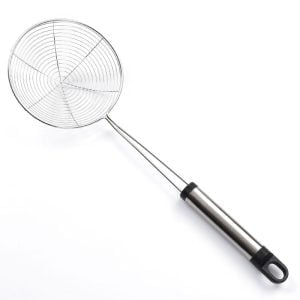 Stainless Steel Kitchen Strainer Skimmer Ladle with Handle