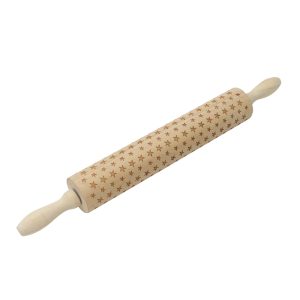 Star pattern Nature Wooden rolling pin