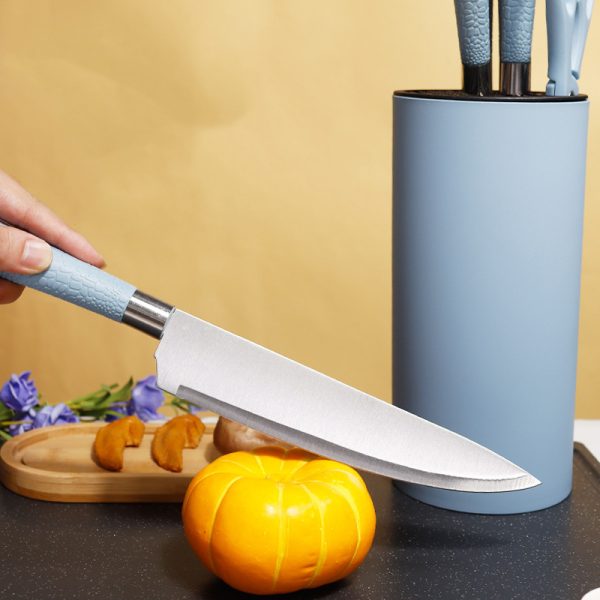 7 piece set stainless steel kitchen knife with soft handle